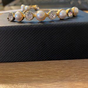 Crystal and Pearl Bracelet by J. Crew - NWT